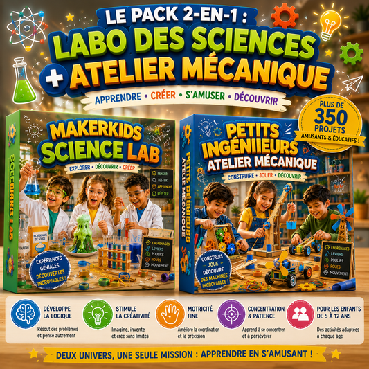 Le Pack 2-EN-1: Atelier Mécanique + Labo des Sciences