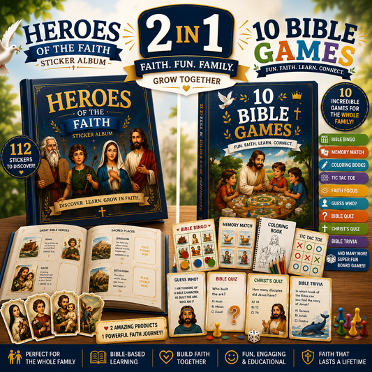 The 2-for-1 Pack: Heroes of the Faith + 10 Bible Games